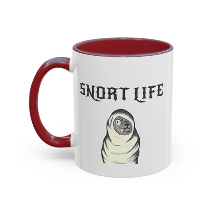 Snort Life Coffee Mug with Cute Pug Design