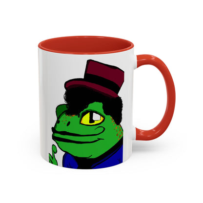 Distinguished Frog Gentleman Accent Coffee Mug