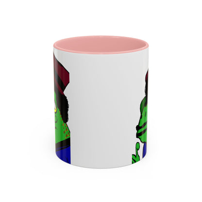 Distinguished Frog Gentleman Accent Coffee Mug