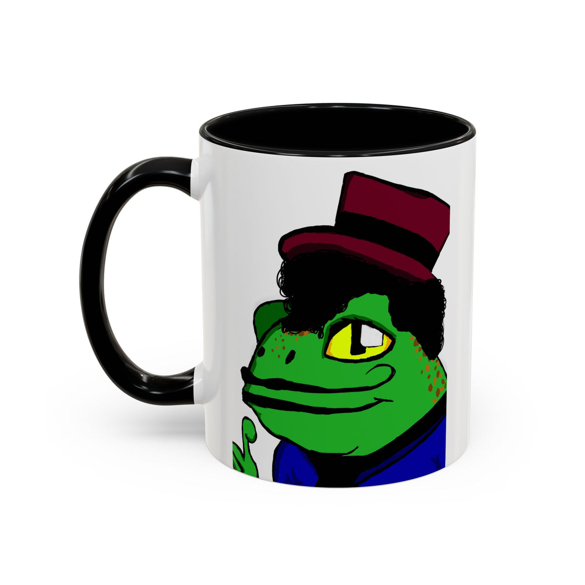 Distinguished Frog Gentleman Accent Coffee Mug