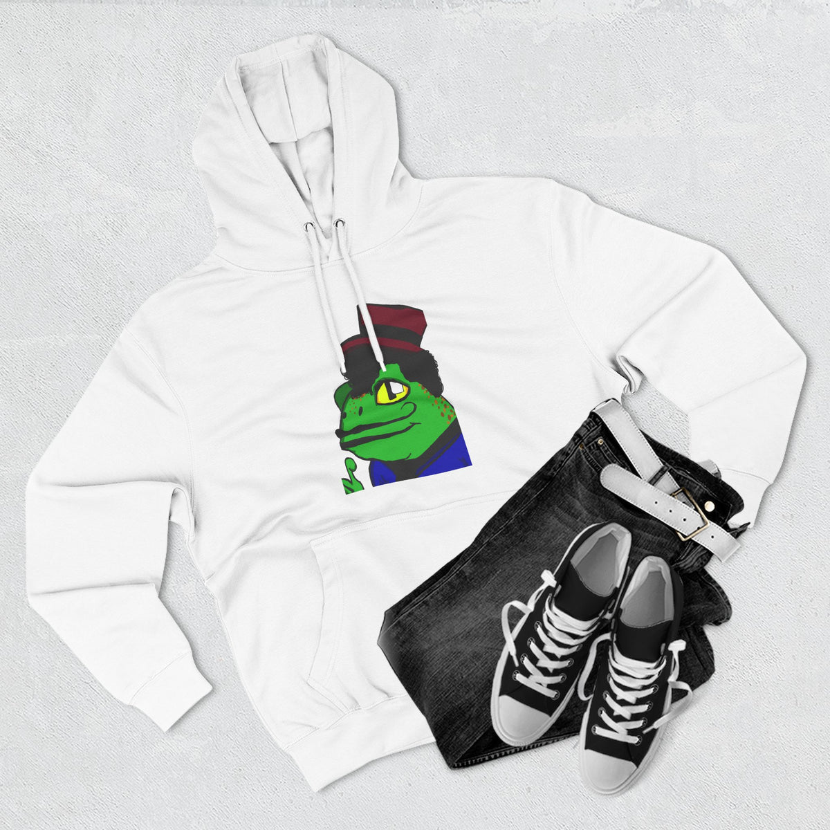 Frog in Top Hat Hoodie