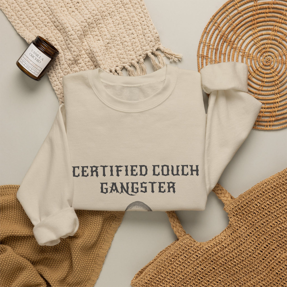 Certified Couch Gangster Pug Sweatshirt