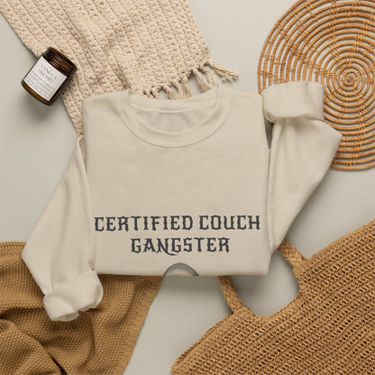 Certified Couch Gangster Pug Sweatshirt