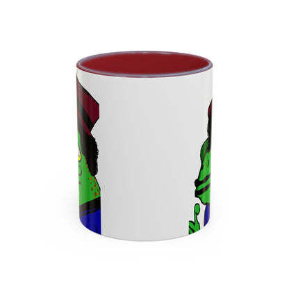 Distinguished Frog Gentleman Accent Coffee Mug