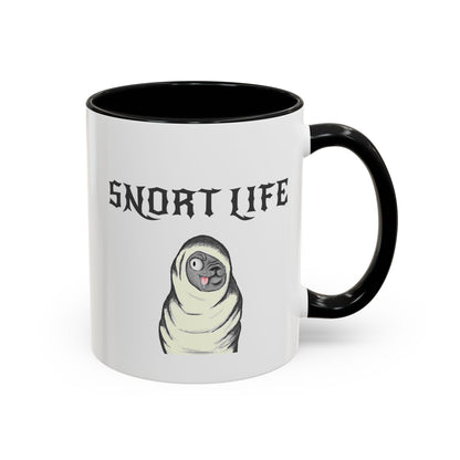 Snort Life Coffee Mug with Cute Pug Design