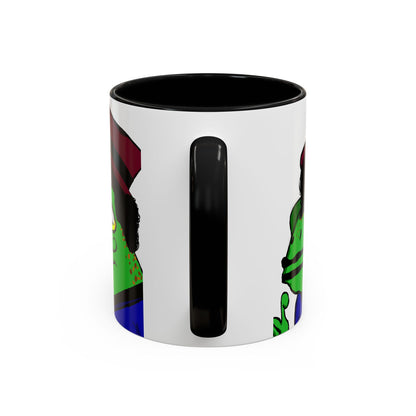 Distinguished Frog Gentleman Accent Coffee Mug