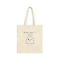 Cute Ghost “No Bones About It, I'm Cute” Cotton Canvas Tote Bag