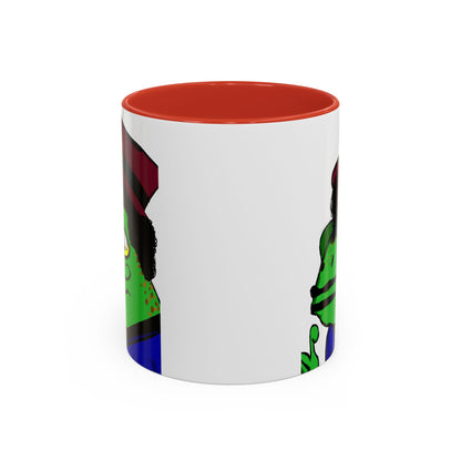 Distinguished Frog Gentleman Accent Coffee Mug