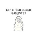 Certified Couch Gangster Pug Kiss-Cut Sticker