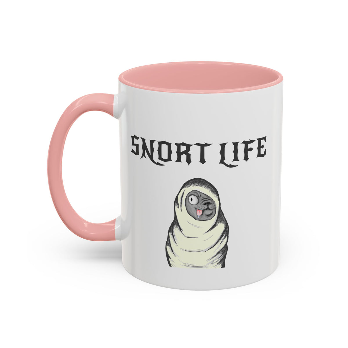 Snort Life Coffee Mug with Cute Pug Design