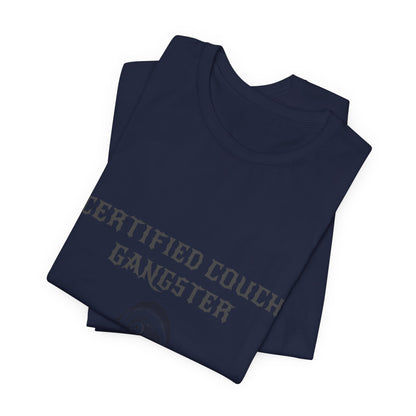 Certified Couch Gangster Pug Graphic T-Shirt