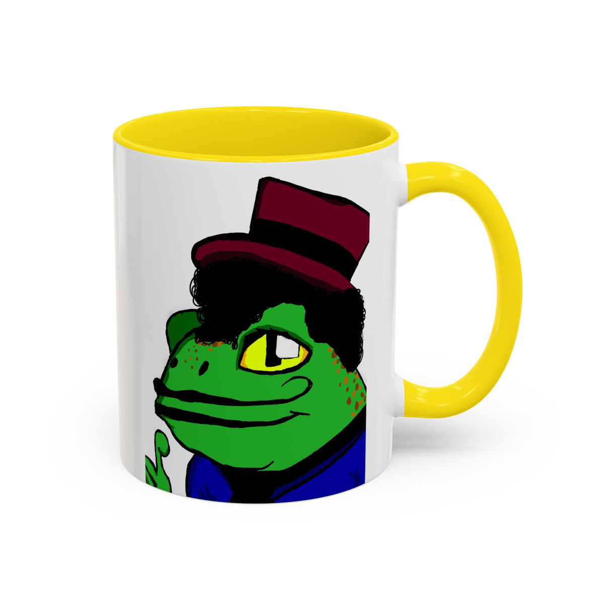 Distinguished Frog Gentleman Accent Coffee Mug
