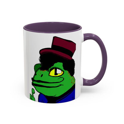 Distinguished Frog Gentleman Accent Coffee Mug