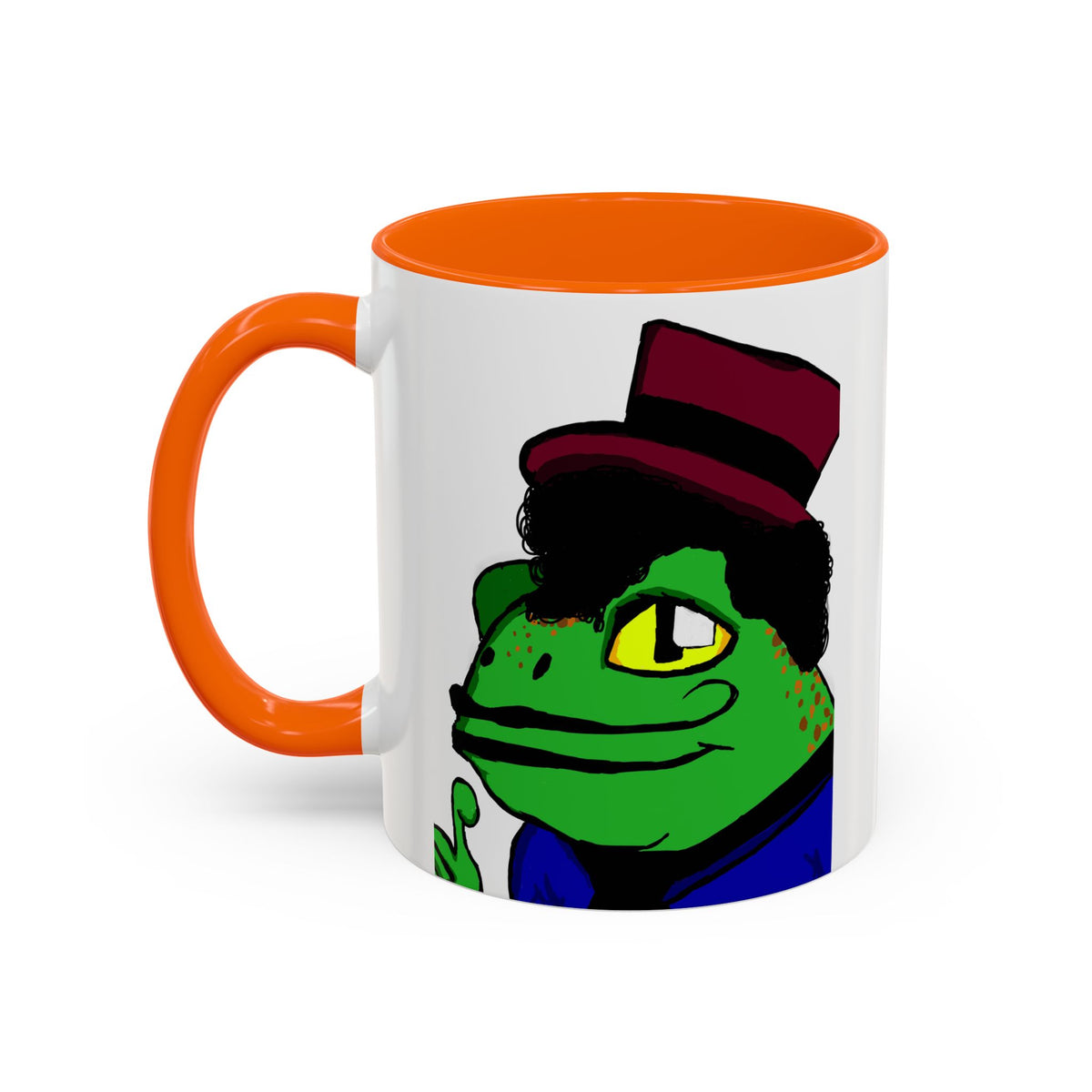 Distinguished Frog Gentleman Accent Coffee Mug
