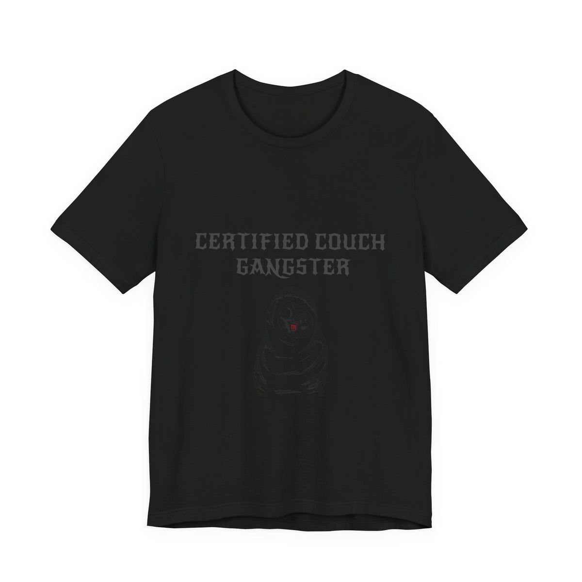 Certified Couch Gangster Pug Graphic T-Shirt