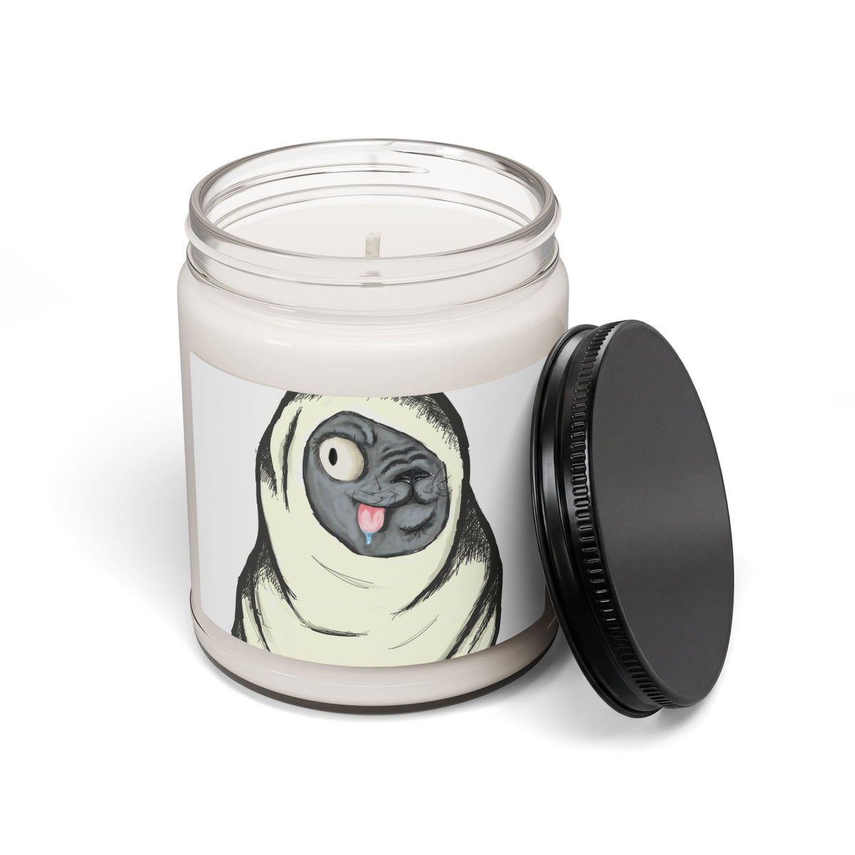 Funny Pug Soy Candle – 9oz Scented Dog Lover Gift
