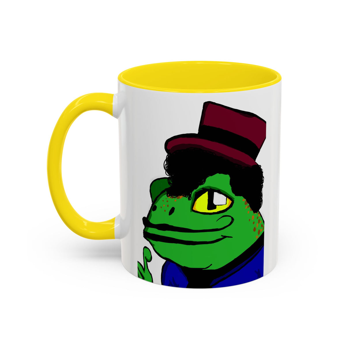 Distinguished Frog Gentleman Accent Coffee Mug