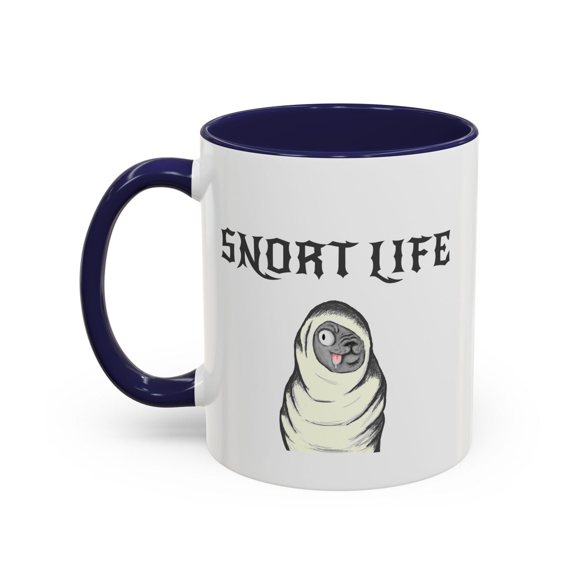 Snort Life Coffee Mug with Cute Pug Design