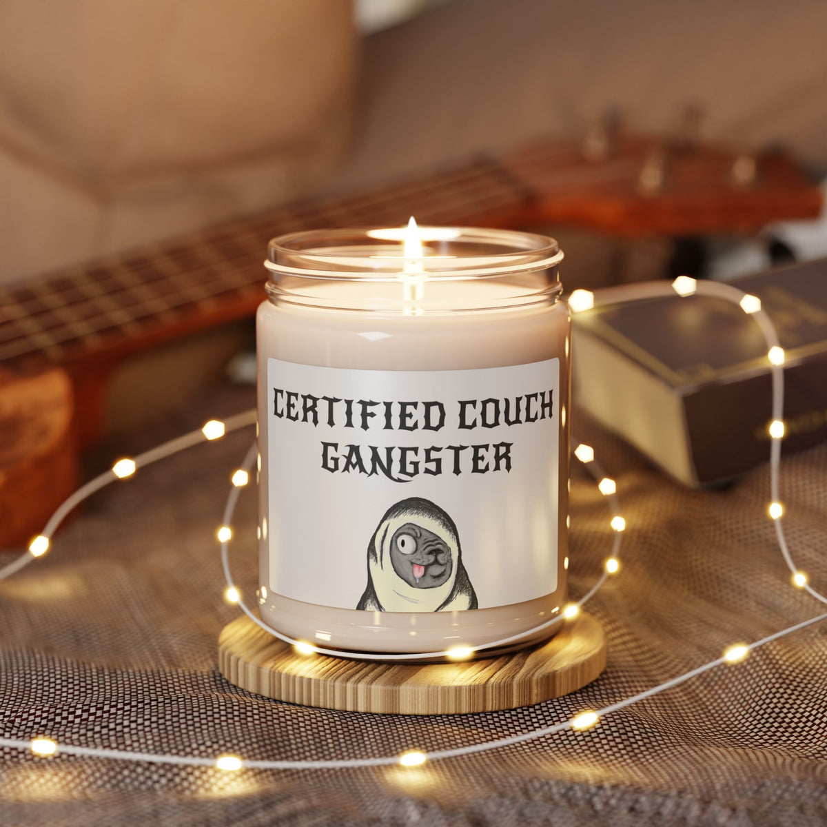 Certified Couch Gangster Pug Scented Soy Candle