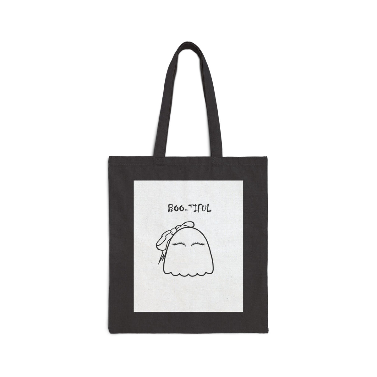 Boo-Tiful Ghost Halloween Cotton Canvas Tote Bag
