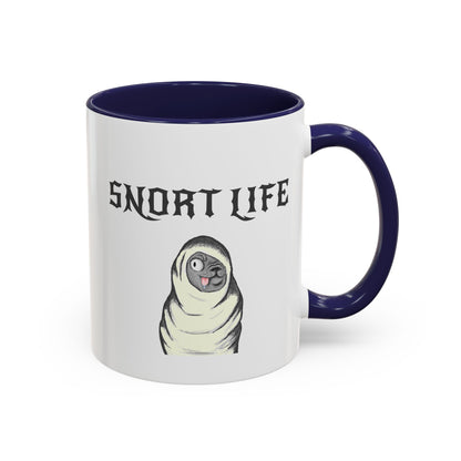 Snort Life Coffee Mug with Cute Pug Design
