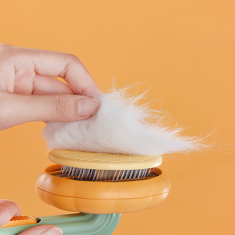 Self-Cleaning Pet Brush – One-Click Hair Removal for Cats & Dogs