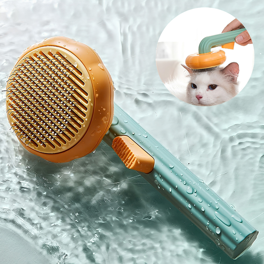 Self-Cleaning Pet Brush – One-Click Hair Removal for Cats & Dogs
