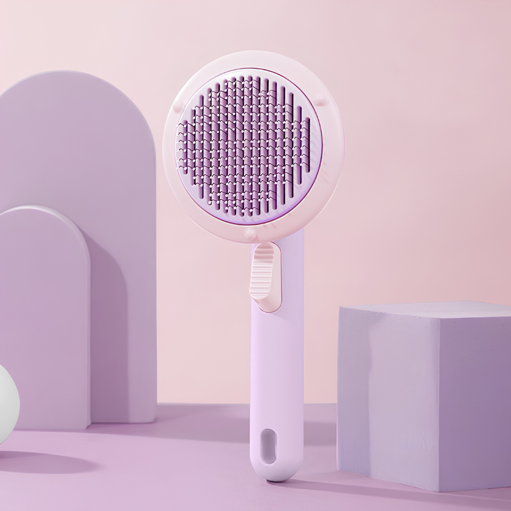 Self-Cleaning Pet Brush – One-Click Hair Removal for Cats & Dogs