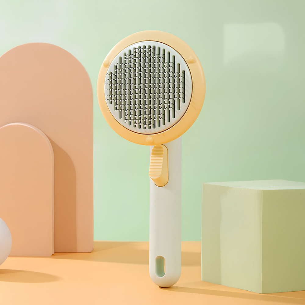 Self-Cleaning Pet Brush – One-Click Hair Removal for Cats & Dogs